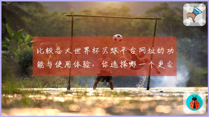 比较各大世界杯买球平台网址的功能与使用体验，你选择哪一个更合适？