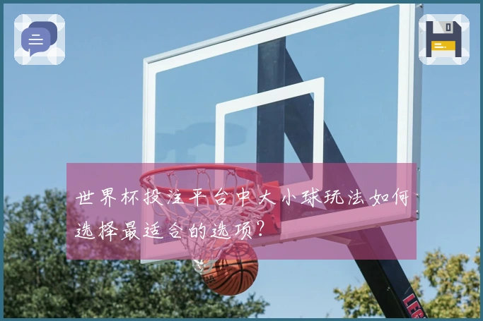 世界杯投注平台中大小球玩法如何选择最适合的选项？